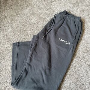 YoungLA Men's Charcoal Joggers. Size XL
